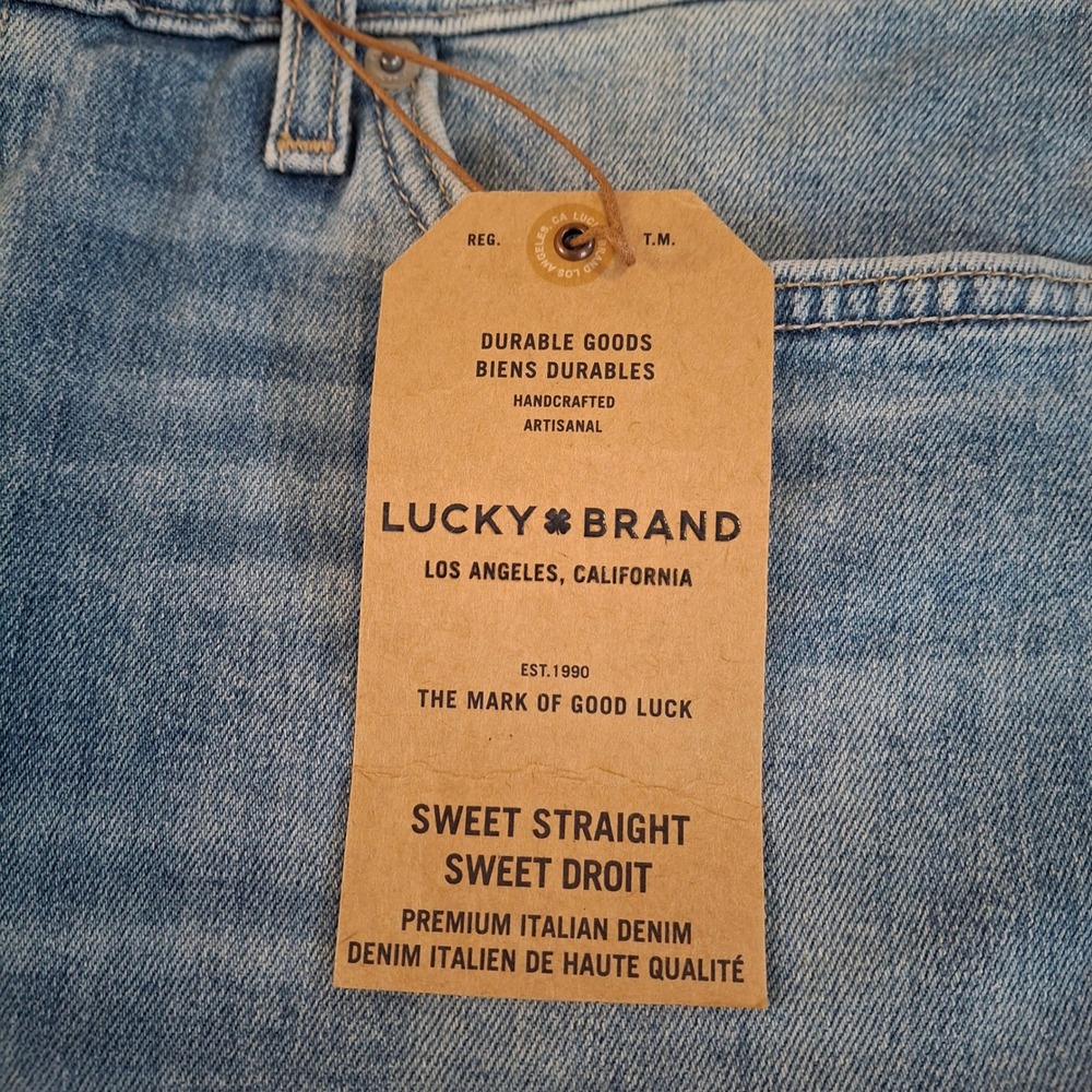Lucky Brand Sweet Straight‎ Ankle Jeans Womens 8/29 Light Wash Italian Denim NWT - Picture 8 of 11